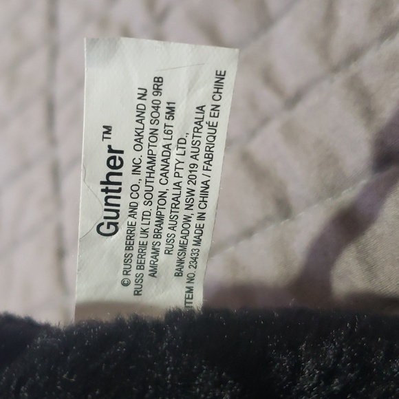 Russ Berrie "Gunther" Black Lab small stuff animal - Picture 3 of 4